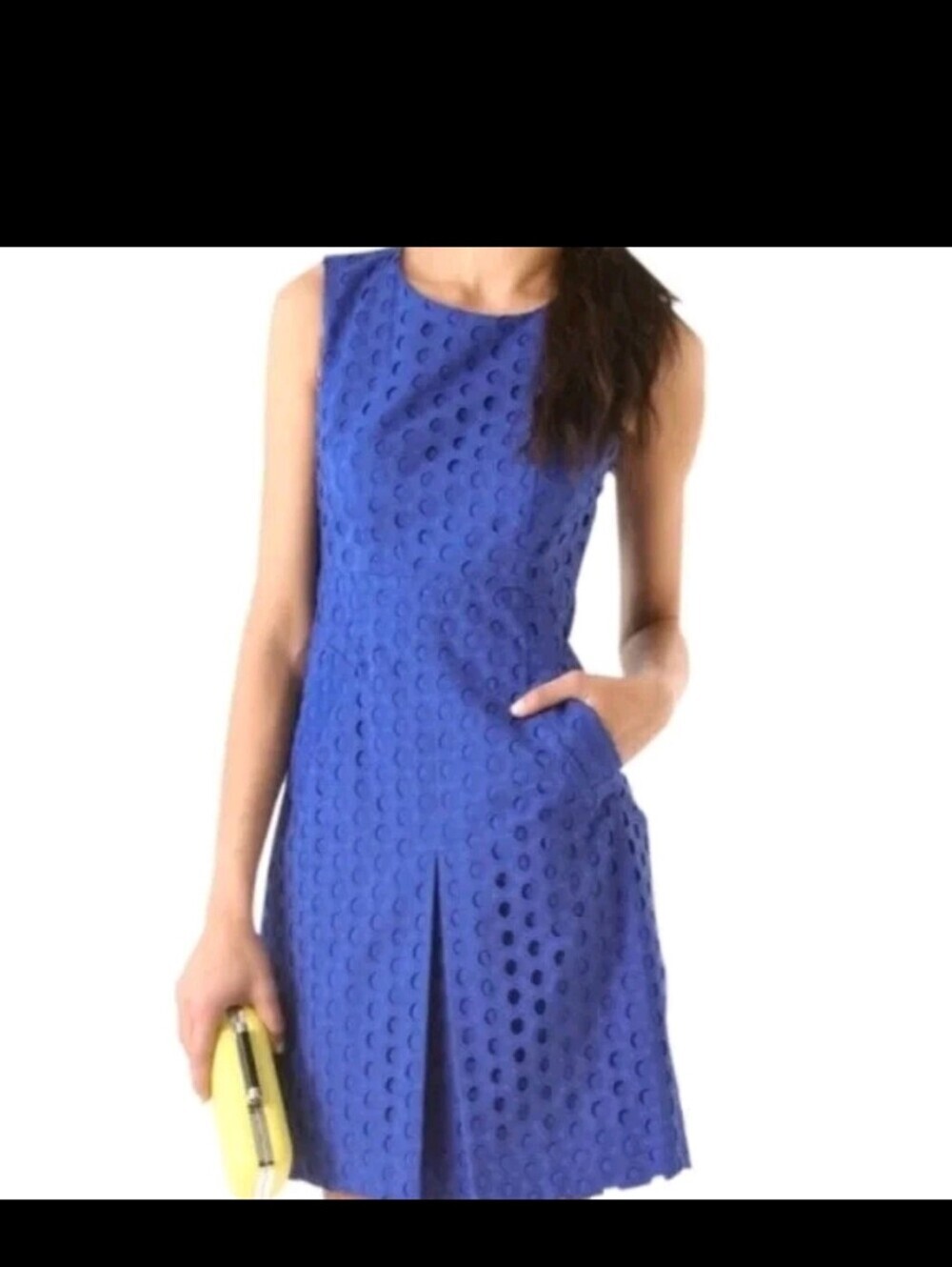 NWT PERIWINKLE DvF MIDI SLEEVELESS CARPREENA RING STITCH DRESS WOMEN SIZE 10